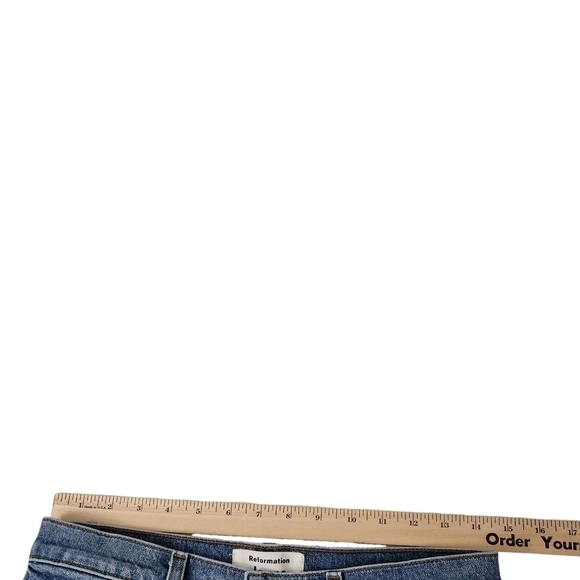 Reformation Jeans Womens 28 Maya Wash Serena‎ High Skinny Blue Button Fly Boho - Picture 9 of 11